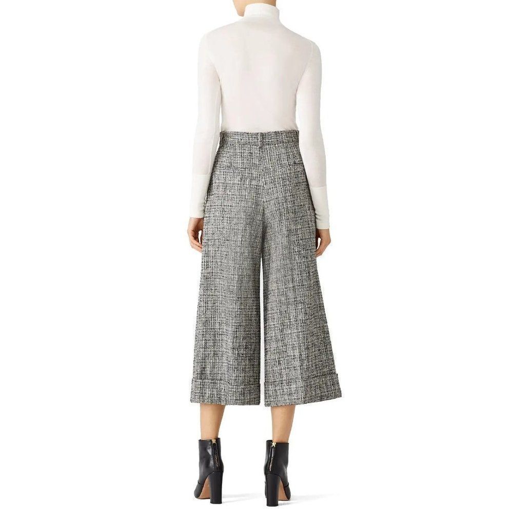 Tara Jarmon Tweed Pleated Front Wide Leg Pants Size 42 - Picture 2 of 8